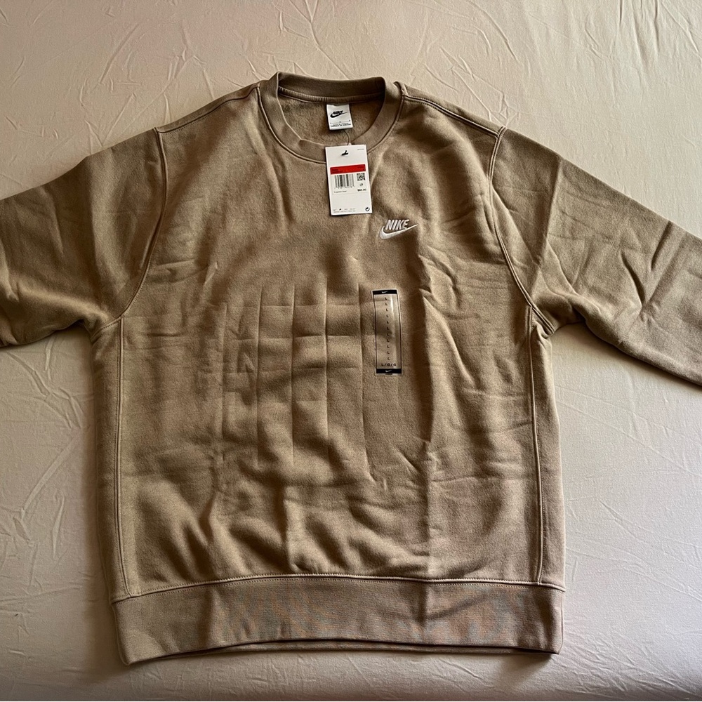 Nike Men's Beige Crewneck Sweater
